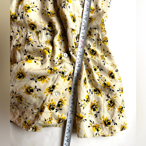 Anthropologie dRA Los Angeles Floral, yellow Dress midi - Picture 7 of 10